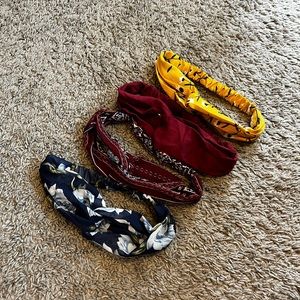 Set of 4 Boho Knotted Twist Elastic Headbands - Ahoney brand